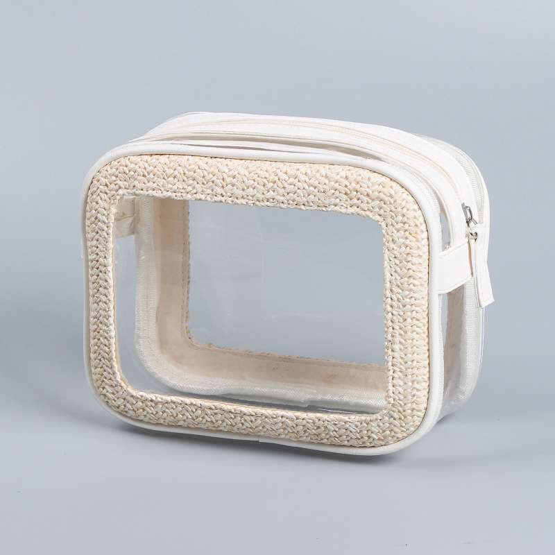 Transparent Jute Makeup Pouch